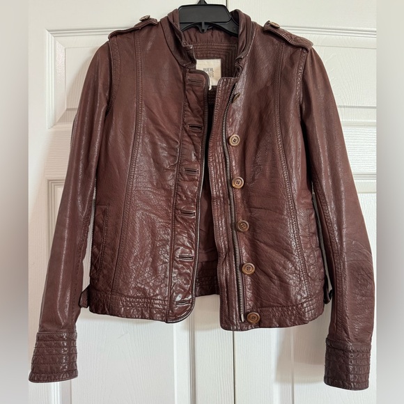 RUEHL 925 Women's Brown Leather Jacket - Picture 1 of 5